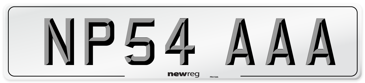 NP54 AAA Number Plate from New Reg